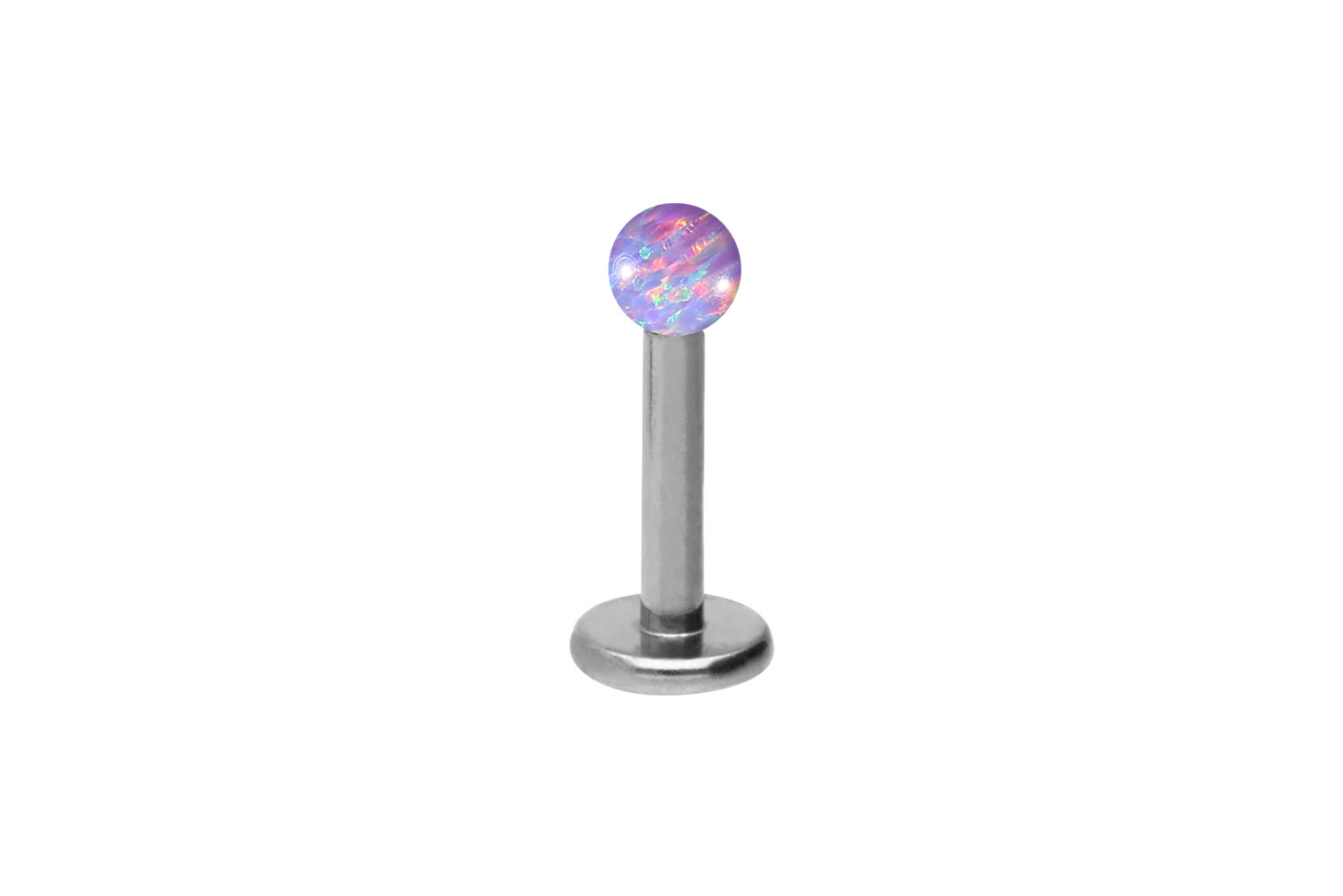 Titan Labret Piercing SYNTHETISCHER OPAL